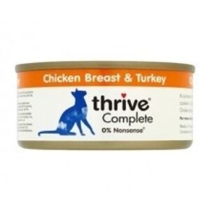 4) Thrive 整全膳食雞肉+火雞貓罐頭 75g