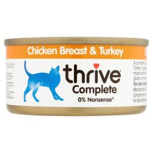 Thrive - 雞胸肉+火雞主食無穀物貓罐頭 75g