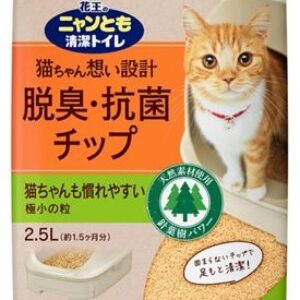 日本花王 脫臭抗菌滲透式木貓砂(大粒) 2.5L
