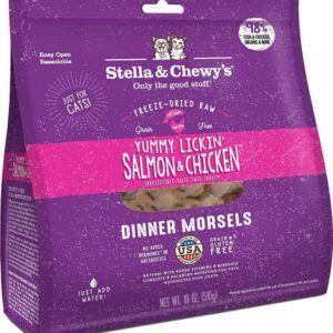 Stella & Chewy's 美國貓糧 - 凍乾脫水肉粒 - 舔舌之選(三文魚雞肉)配方 18oz