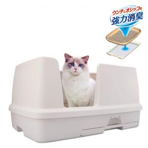 Unicharm 大型貓砂盆套裝（特大型）(貓砂盤+沸石砂+尿墊)